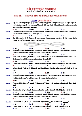 Bài tập trắc nghiệm Đại số và giải tích lớp 11 - Chương 2 (Có đáp án)